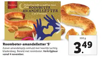 Lidl Roomboter-amandelletter S' aanbieding