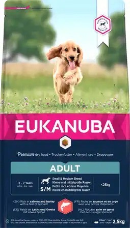 Intratuin Eukanuba hondenbrokken adult vis / granen 2,5 kg aanbieding