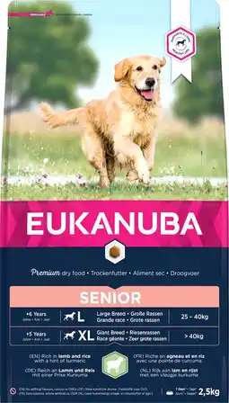 Intratuin Eukanuba hondenbrokken senior lam / rijst 2,5 kg aanbieding