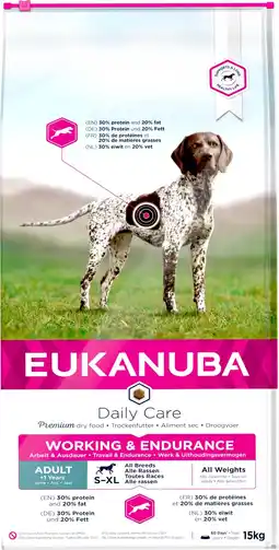 Intratuin Eukanuba hondenbrokken Working & Endurance adult kip 15 kg aanbieding