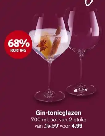 Hoogvliet Gin-tonicglazen 700ml aanbieding