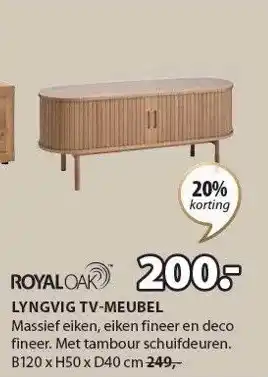 Jysk ROYALOAK LYNGVIG TV-MEUBEL aanbieding