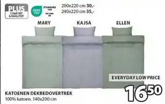 Jysk KATOENEN DEKBEDOVERTREK aanbieding