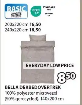 Jysk BELLA DEKBEDOVERTREK aanbieding