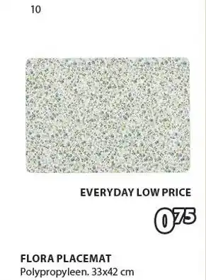 Jysk FLORA PLACEMAT aanbieding