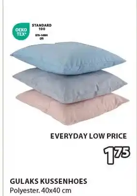 Jysk GULAKS KUSSENHOES aanbieding