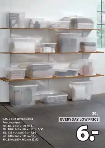 Jysk BASIC BOX OPBERGBOX aanbieding