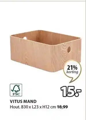 Jysk VITUS MAND aanbieding