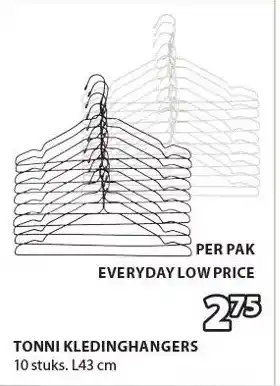 Jysk TONNI KLEDINGHANGERS aanbieding