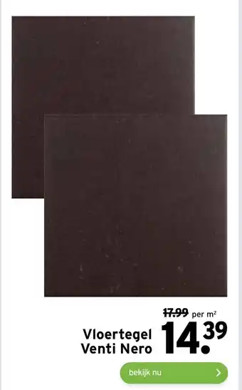 GAMMA Vloertegel Venti Nero aanbieding