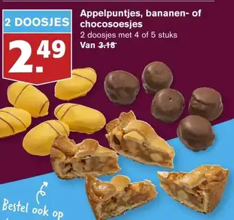 Hoogvliet Appelpuntjes, bananen- of chocosoesjes aanbieding