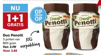 Hoogvliet Duo Penotti 800 gram aanbieding