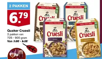 Hoogvliet Quaker Cruesli 725-900 gram aanbieding