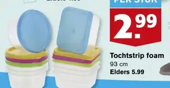 Hoogvliet Tochtstrip foam 93 cm aanbieding