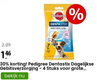 Zooplus 30% korting! Pedigree Dentastix Dagelijkse Gebitsverzorging - 4 Stuks voor grote aanbieding