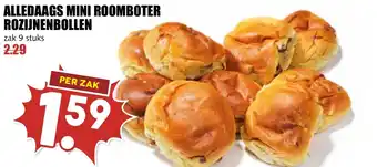 De Boerenschuur ALLEDAAGS MINI ROOMBOTER ROZIJNENBOLLEN aanbieding