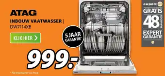 Expert ATAG Inbouw vaatwaser | DW7114XB aanbieding