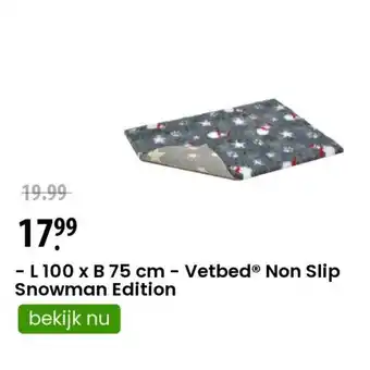 Zooplus - L 100 X B 75 cm - Vetbed Non Slip Snowman Edition aanbieding