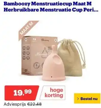 Bol.com Bamboozy Menstruatiecup Maat M Herbruikbare Menstruatie Cup Period Menstrueren Zero Waste aanbieding