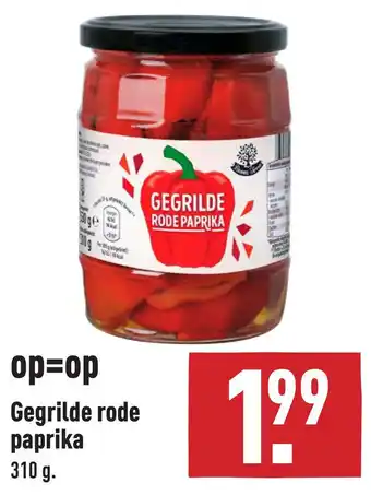 ALDI Gegrilde rode paprika aanbieding