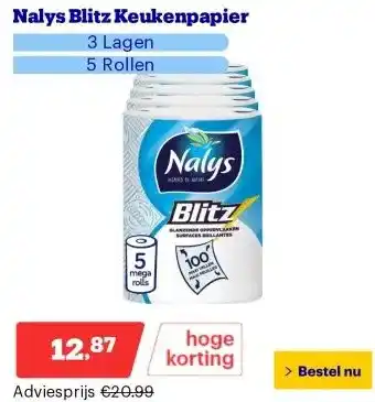 Bol.com Nalys Blitz Keukenpapier aanbieding