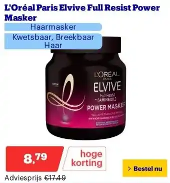 Bol.com L'Oréal Paris Elvive Full Resist Power Masker aanbieding