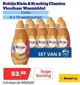 Bol.com Robijn Klein & Krachtig Classics Vloeibaar Wasmiddel aanbieding