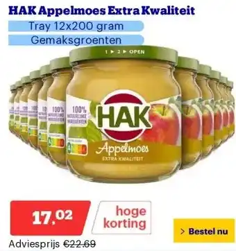 Bol.com HAK Appelmoes Extra Kwaliteit aanbieding