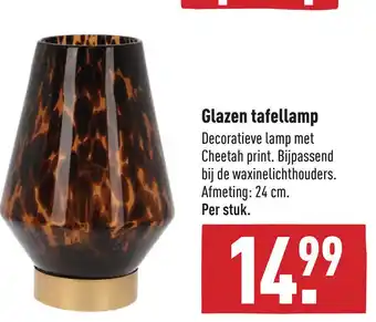 ALDI Glazen tafellamp aanbieding