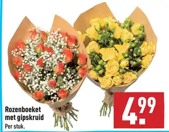 ALDI Rozenboeket met gipskruid aanbieding