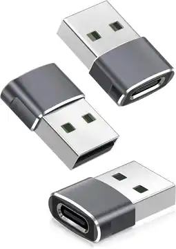 Amazon Basesailor USB C Buchse zu USB Stecker Adapter 3 Pack,Typ A Netzteil Ladegerät Adapter für iPhone 14 15 16 Pro Max,iPad 10 11 aanbieding