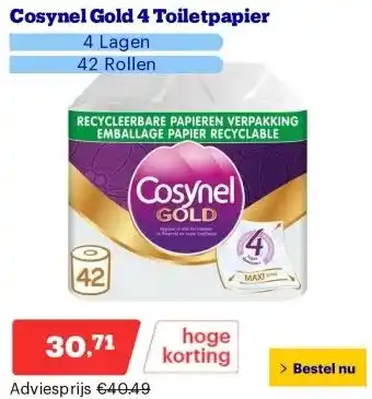 Bol.com Cosynel Gold 4 Toiletpapier aanbieding