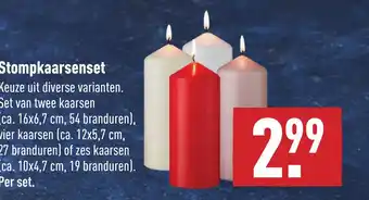 ALDI Stompkaarsenset aanbieding