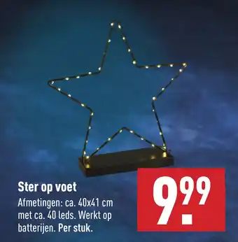 ALDI Ster op voet aanbieding