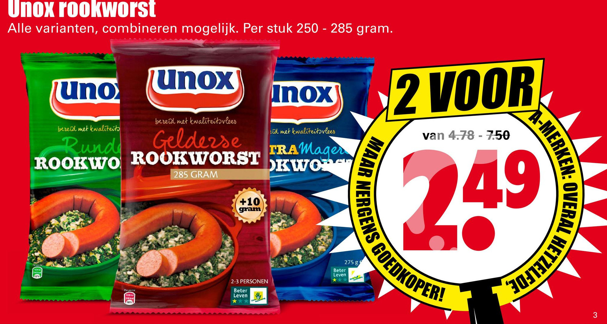 Unox rookworst aanbieding bij Dirk