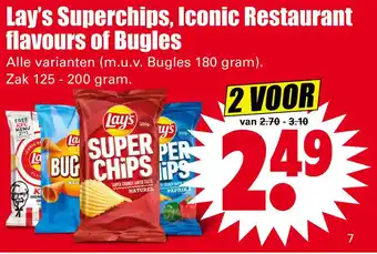 Dirk Lay's Superchips, Iconic Restaurant flavours of Bugles aanbieding