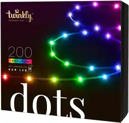 Amazon Twinkly Dots – App-gestuurde Flexibele LED Lichtsnoer met 200 RGB (16 Miljoen Kleuren) LED's. 10 Meter. Transparante Draad. B aanbieding