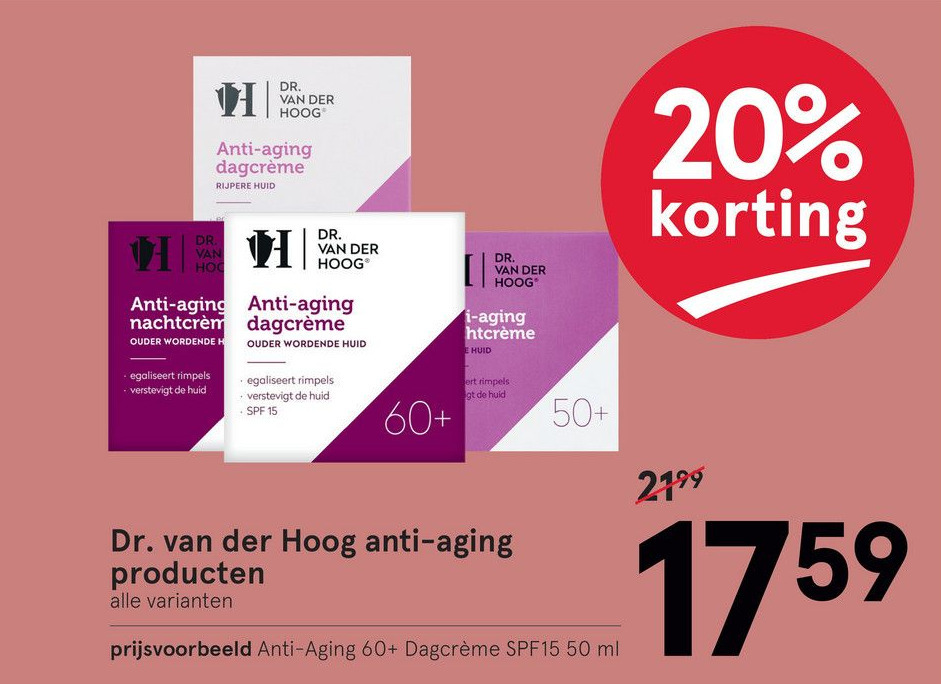 Dr. van der Hoog anti-aging producten aanbieding bij Etos