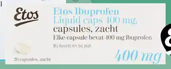 Etos Etos Ibuprofen Liquid Caps bij koorts en pijn 400 mg Capsules 20 stuks aanbieding