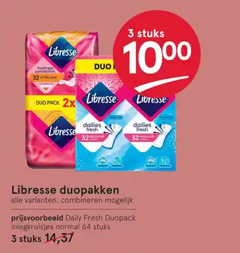 Etos Libresse duopakken aanbieding