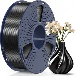 Amazon SUNLU Silk 3D Printer Filament, PLA PLUS Silk Filament, 1.75mm Smooth Silk PLA+ Filament (1000g Zwart) aanbieding