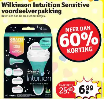 Kruidvat Wilkinson Intuition Sensitive voordeelverpakking aanbieding