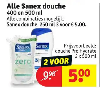 Kruidvat Alle Sanex douche aanbieding