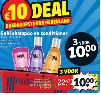 Kruidvat Guhl shampoo en conditioner aanbieding