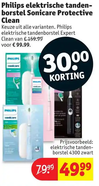 Kruidvat Philips elektrische tandenborstel Sonicare Protective Clean aanbieding