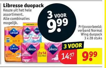 Kruidvat Libresse duopack aanbieding