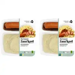 Albert Heijn AH Stamppot zuurkool rookworst 2-pack aanbieding
