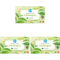 Albert Heijn AH Groene thee citroengras 3x aanbieding