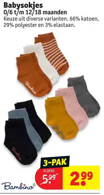 Kruidvat Babysokjes aanbieding