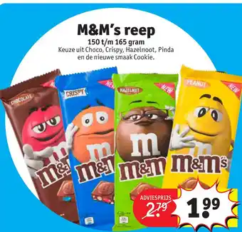 Kruidvat M&M's reep aanbieding